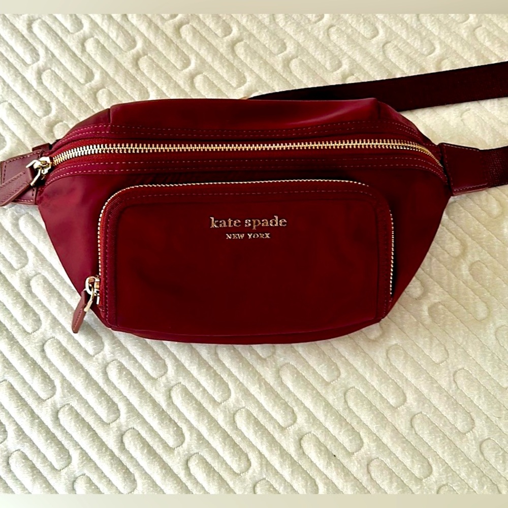 Kate Spade Maroon Medium Belt Bag